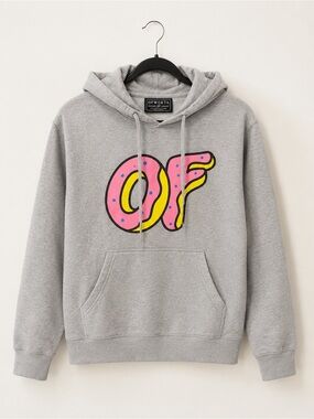 Odd Future OFWGKTA Classic Donut Logo Hoodie - Heather Grey Men’s Medium